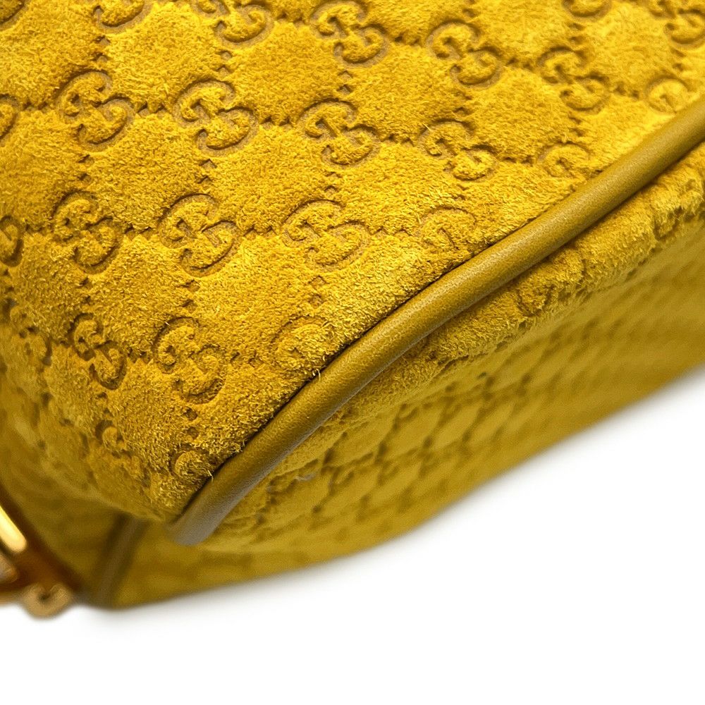 グッチ ショルダーバッグ GGスエード/レザー ハーフ ホースビット ミディアム 860787 GUCCI バッグ