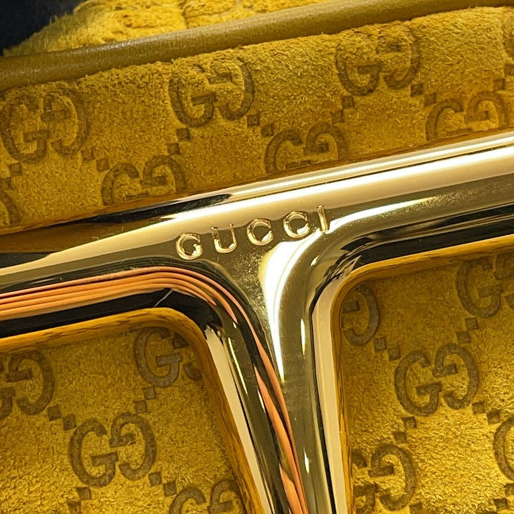 グッチ ショルダーバッグ GGスエード/レザー ハーフ ホースビット ミディアム 860787 GUCCI バッグ