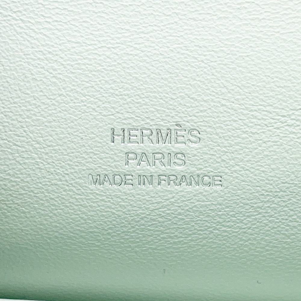 エルメス ハンドバッグ ポシェットケリー ヴェールペパーミント/シルバー金具 スイフト w刻印
