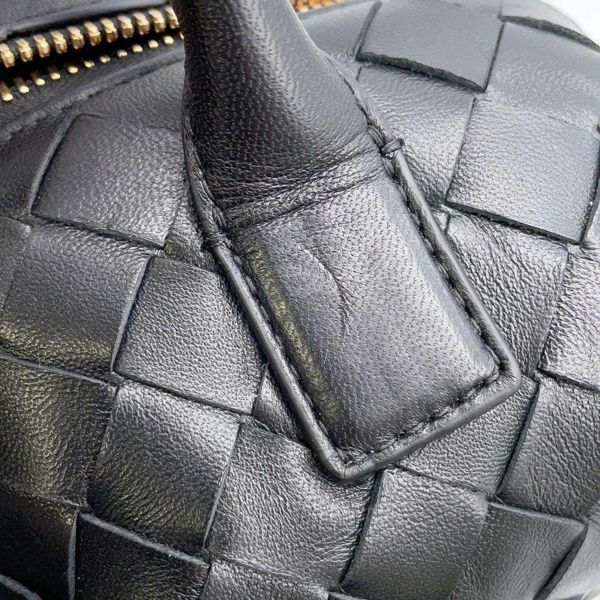 ボッテガヴェネタ ハンドバッグ イントレチャート ミニ バウレット 764535VCPP11019 BOTTEGA VENETA ショルダーバッグ 黒