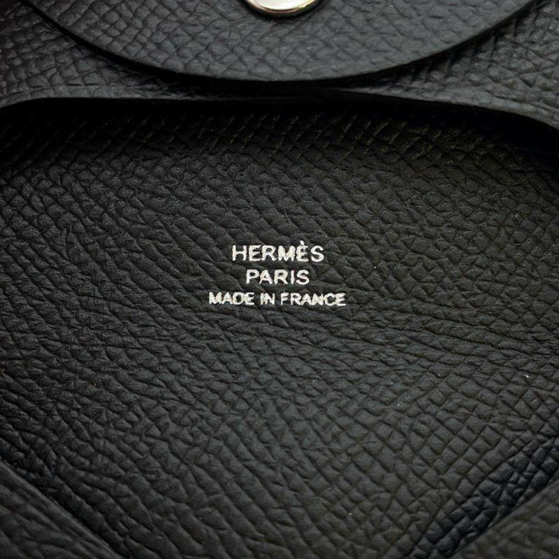 エルメス コインケース バスティア ブラック エプソン W刻印 HERMES 財布 黒