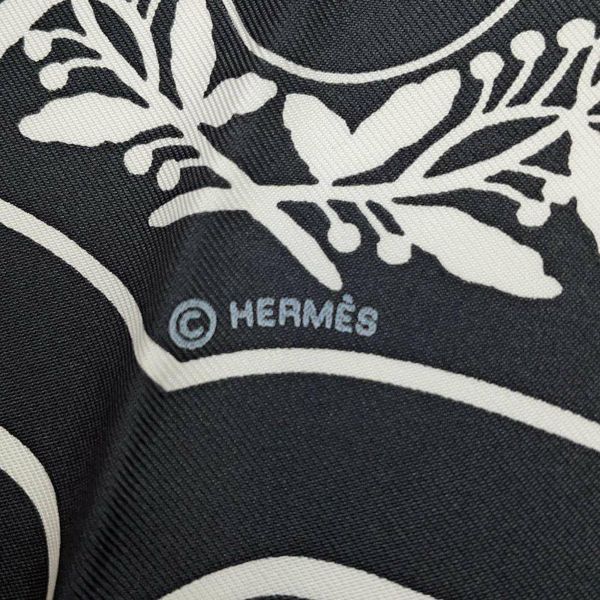 エルメス スカーフ カレH 80 サーベル飾袋 フリンジ HERMES シルク メンズ