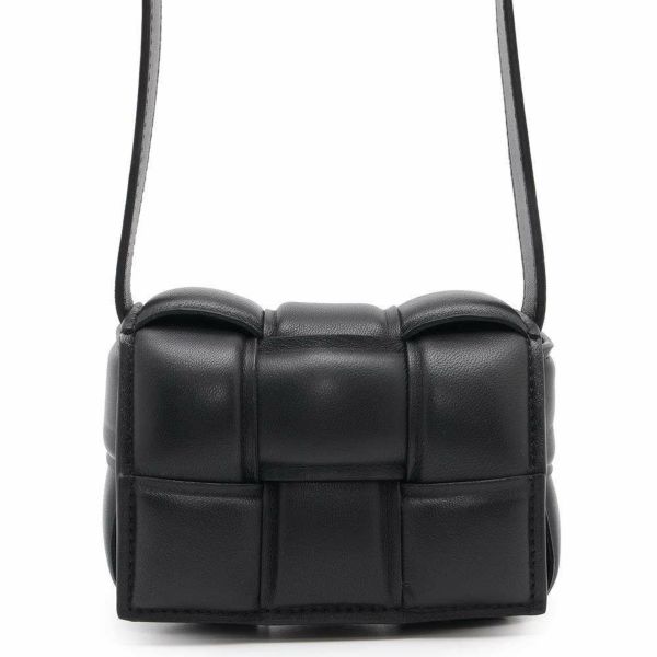 ボッテガヴェネタ ショルダーバッグ イントレチャート キャンディ パデッド カセット ラムスキン 716648 黒