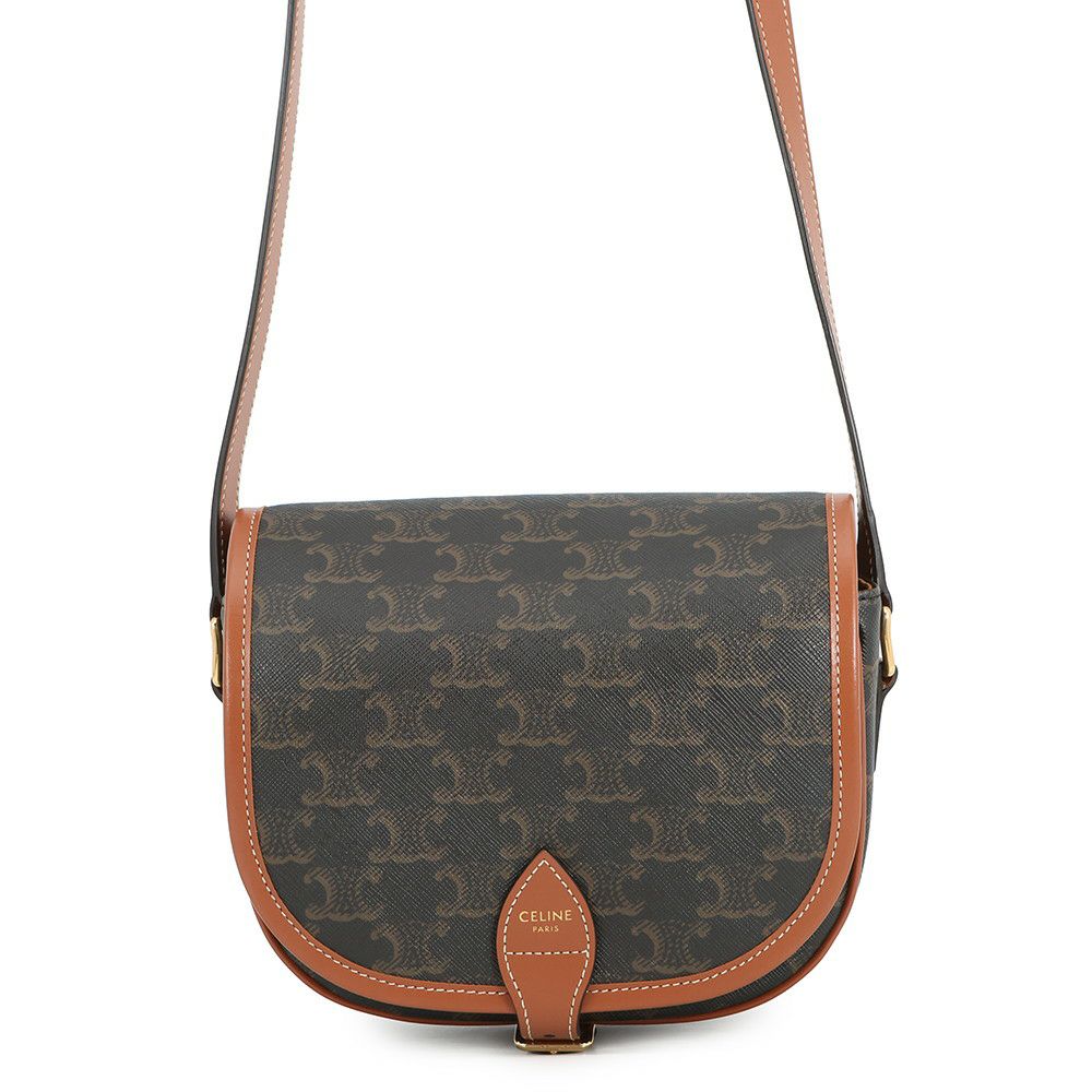 セリーヌ ショルダーバッグ ミディアム フォルコ トリオンフ 191502 CELINE ブラウン