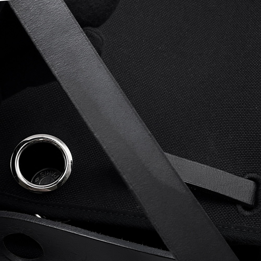 エルメス エールバッグジップPM ルトゥルネ ブラック/シルバー金具 トワルミリタリー/ヴァッシュハンター W刻印 ２way 黒