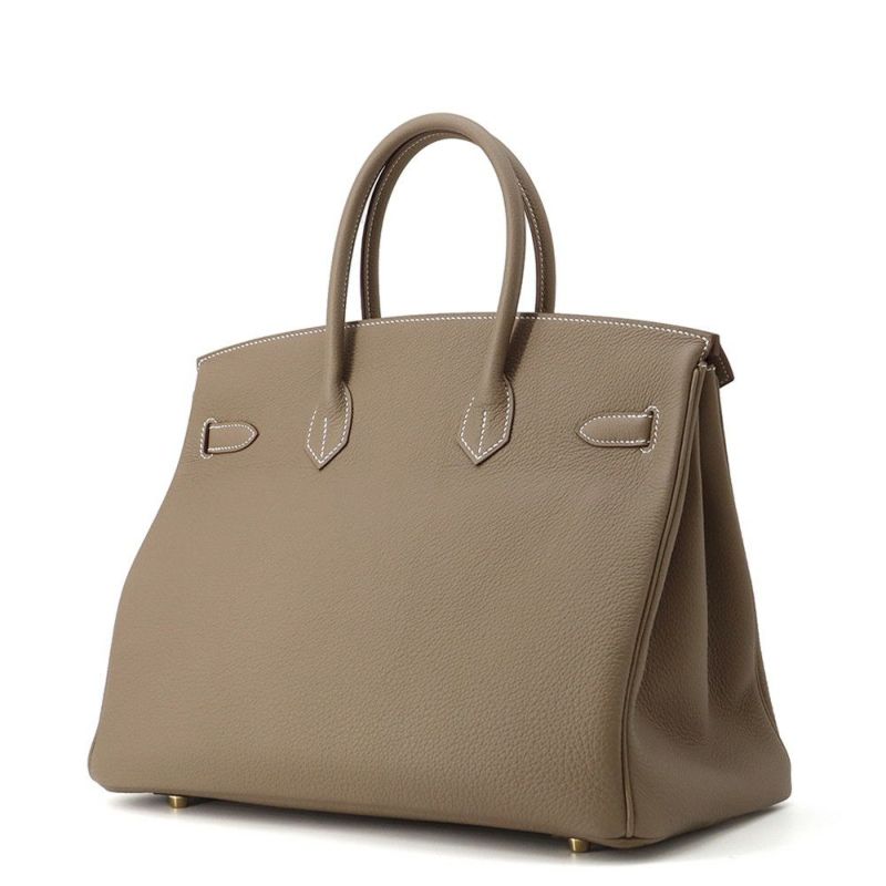 エルメス バーキン35 エトゥープ/ゴールド金具 トゴ K刻印 HERMES Birkin ハンドバッグ