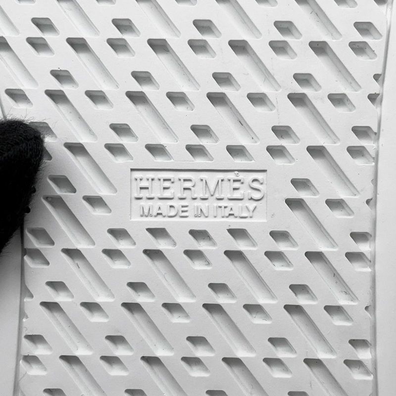 エルメス ミュール ライクリー マリン/シルバー金具 スエード/レザー メンズサイズ41 HERMES 靴