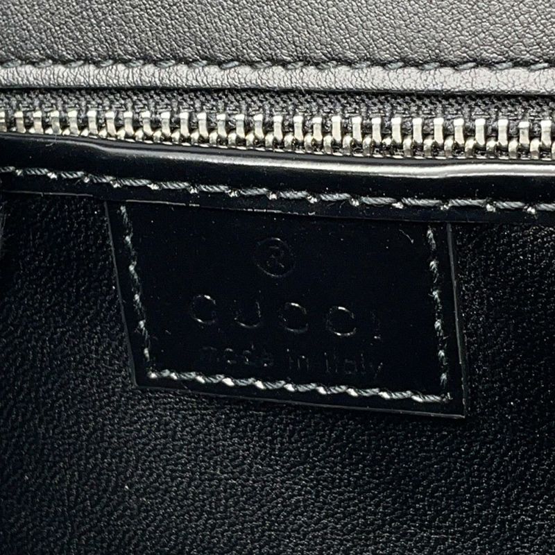 グッチ ハンドバッグ レザー GG ハーフムーン 805815 GUCCI バッグ 2way ショルダーバッグ 黒