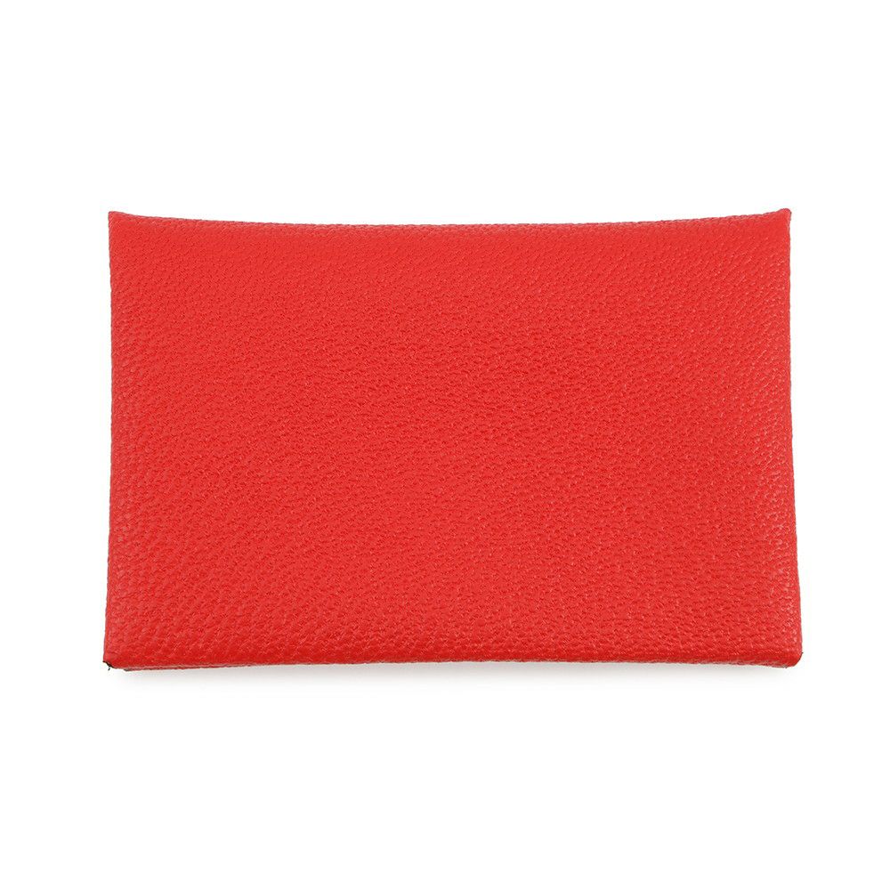 エルメス カードケース カルヴィ ヴェルソ ルージュクー/ローズダーリン シェブルミゾル K刻印