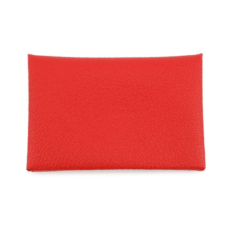 エルメス カードケース カルヴィ ヴェルソ ルージュクー/ローズダーリン シェブルミゾル K刻印