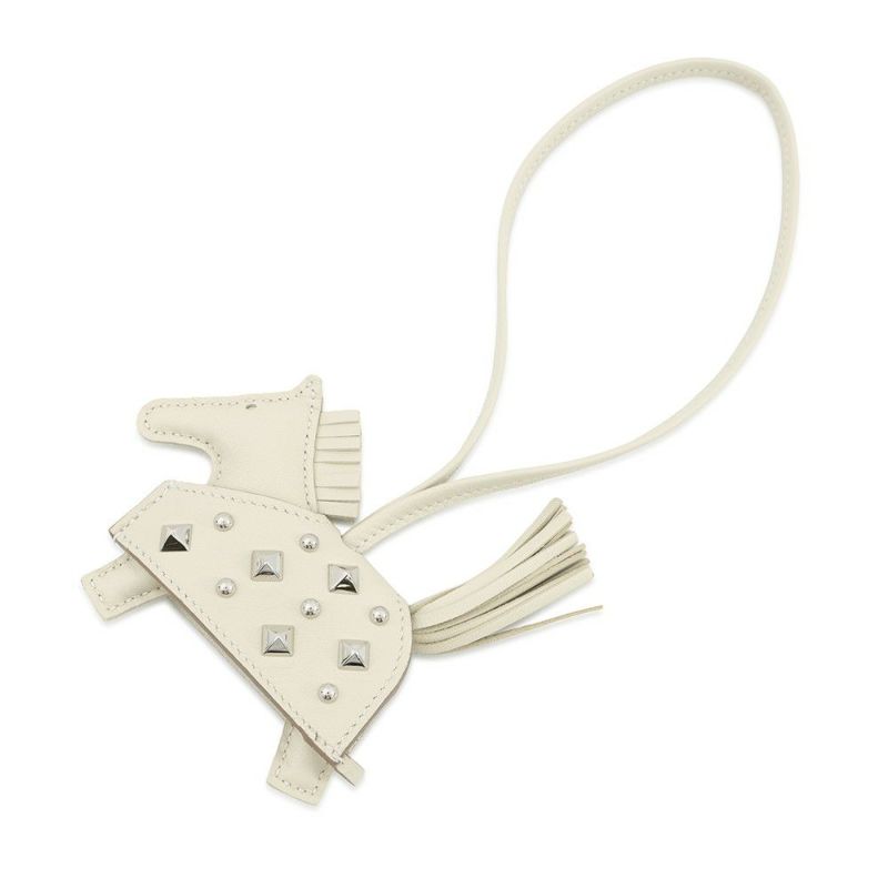 エルメス バッグチャーム ロデオPM ロベオ ロック クレ/シルバー金具 ラムスキン/スイフト K刻印 HERMES