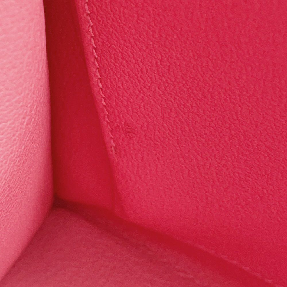 エルメス ハンドバッグ ケリー28 外縫い ローズアザレ/シルバー金具 エプソン D刻印 ２wayショルダー