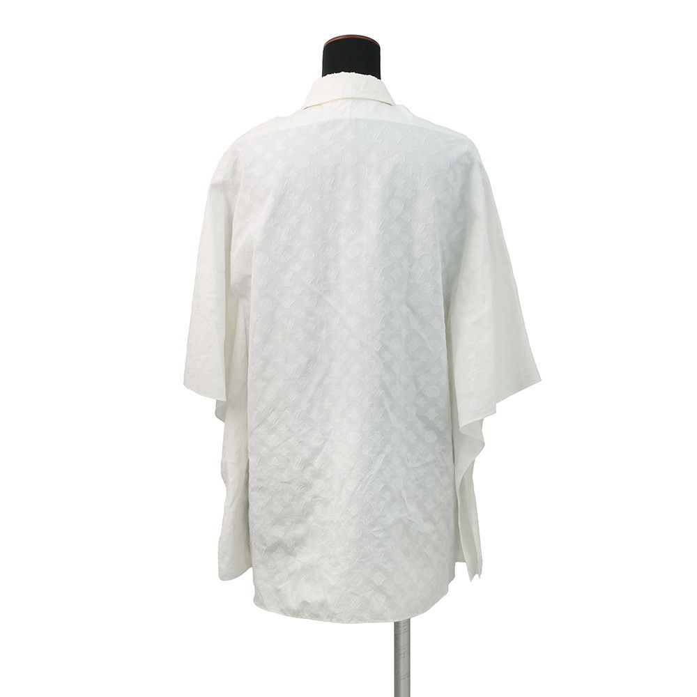 ルイヴィトン 半袖シャツ モモノグラム ドルマン袖 コットン レディースサイズ36 LOUIS VUITTON トップス 白