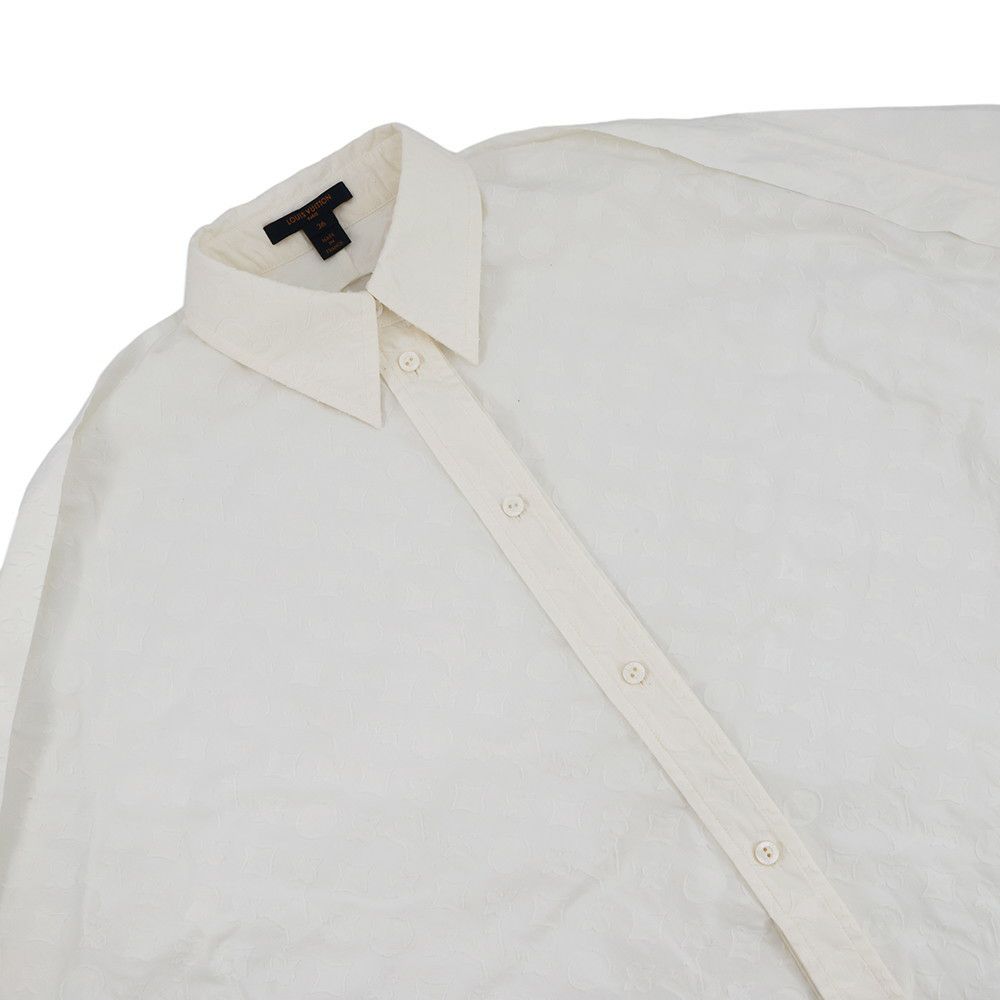 ルイヴィトン 半袖シャツ モモノグラム ドルマン袖 コットン レディースサイズ36 LOUIS VUITTON トップス 白