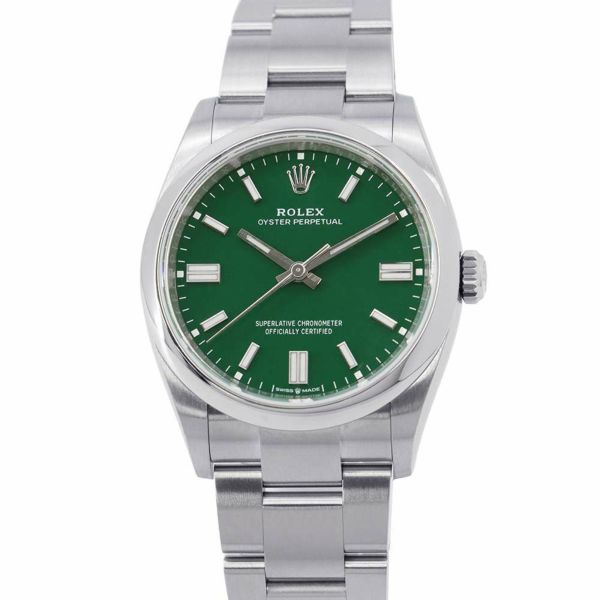 ロレックス オイスターパーペチュアル36 ランダムシリアル ルーレット 126000 ROLEX 腕時計 グリーン文字盤