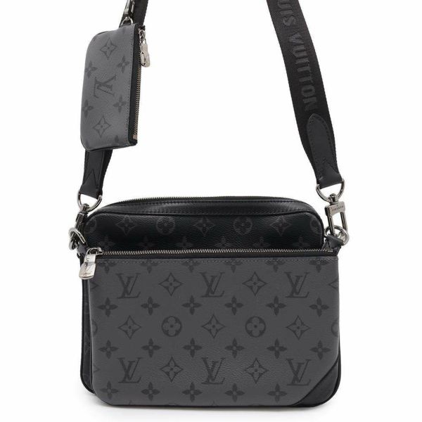 ルイヴィトン ショルダーバッグ モノグラム・エクリプス リバース トリオ・メッセンジャー M69443 LOUIS VUITTON 黒 ブラック  安心保証 | 中古・新品ブランド販売ギャラリーレア公式通販