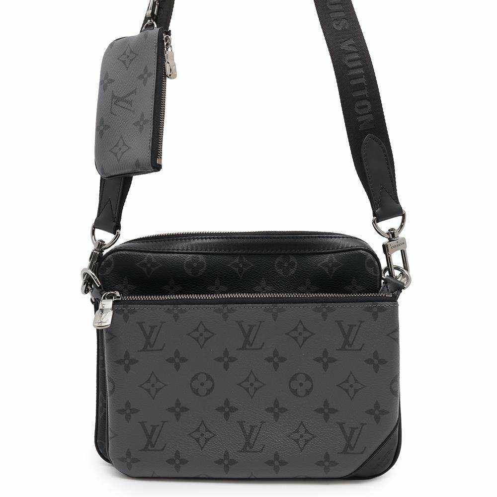 ルイヴィトン ショルダーバッグ モノグラム・エクリプス リバース トリオ・メッセンジャー M69443 LOUIS VUITTON 黒 ブラック
