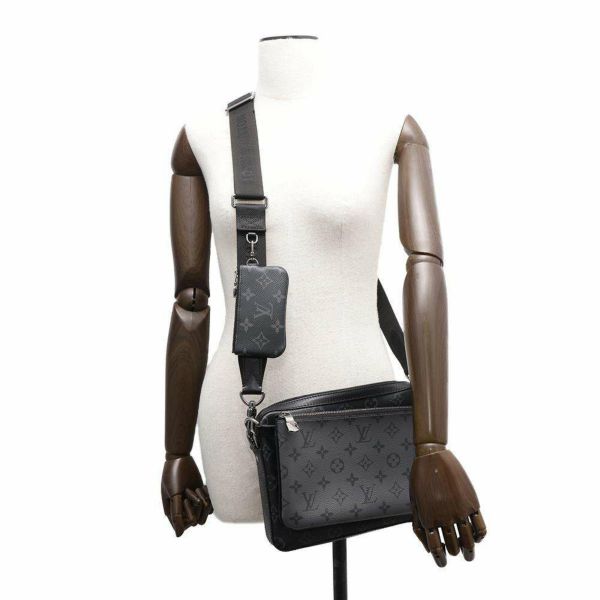 ルイヴィトン ショルダーバッグ モノグラム・エクリプス リバース トリオ・メッセンジャー M69443 LOUIS VUITTON 黒 ブラック