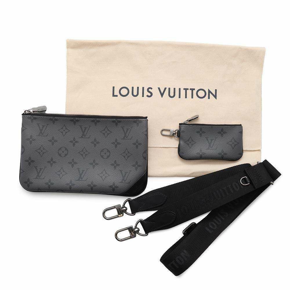 ルイヴィトン ショルダーバッグ モノグラム・エクリプス リバース トリオ・メッセンジャー M69443 LOUIS VUITTON 黒 ブラック