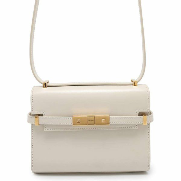 サンローランパリ ショルダーバッグ マンハッタン スモール カーフレザー 675626 SAINT LAURENT PARIS 白 ホワイト