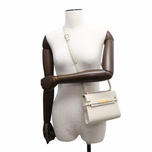 サンローランパリ ショルダーバッグ マンハッタン スモール カーフレザー 675626 SAINT LAURENT PARIS 白 ホワイト