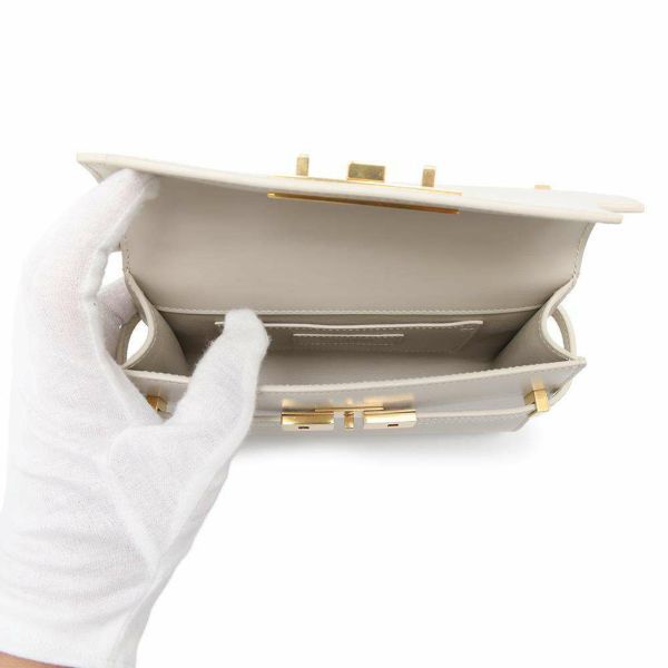 サンローランパリ ショルダーバッグ マンハッタン スモール カーフレザー 675626 SAINT LAURENT PARIS 白 ホワイト