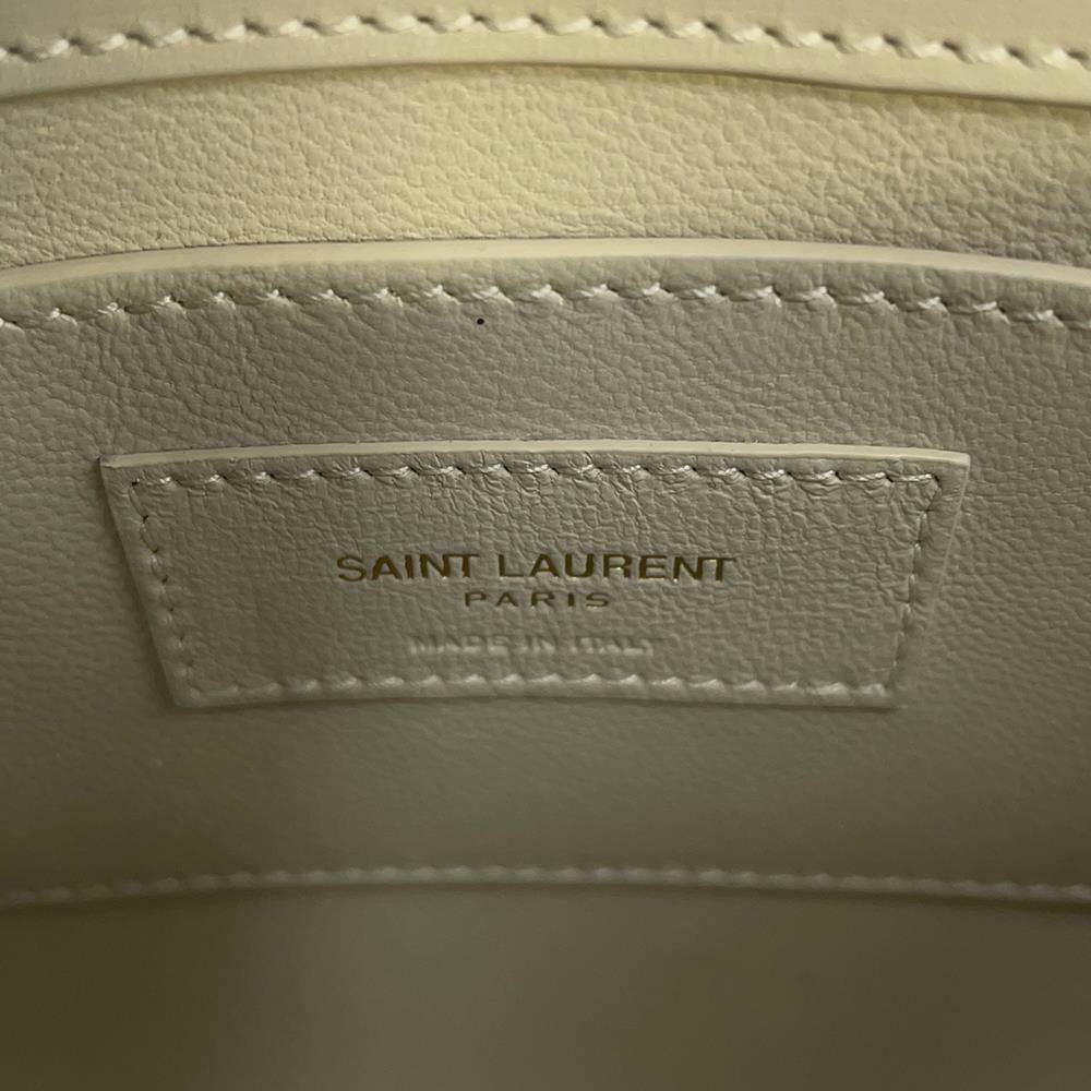 サンローランパリ ショルダーバッグ マンハッタン スモール カーフレザー 675626 SAINT LAURENT PARIS 白 ホワイト
