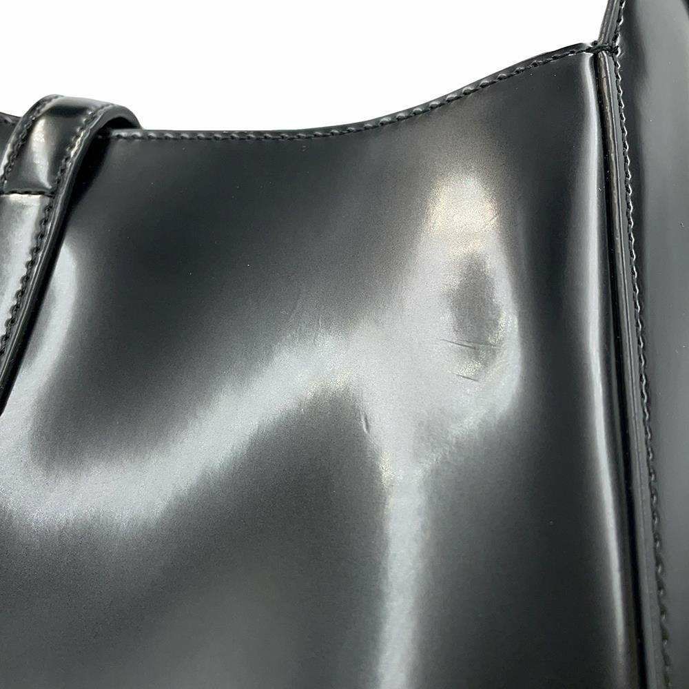 サンローランパリ ショルダーバッグ LE 5  7 ホーボーバッグ スモール パテントレザー 727709 SAINT LAURENT PARIS 黒