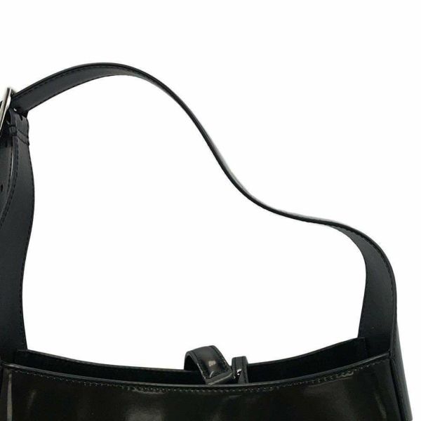 美品✨サンローラン ミニショルダーバッグ スパンコール パテントレザー ブラック サンローランパリ レザー 2WAYショルダーバッグ ブラック 749036