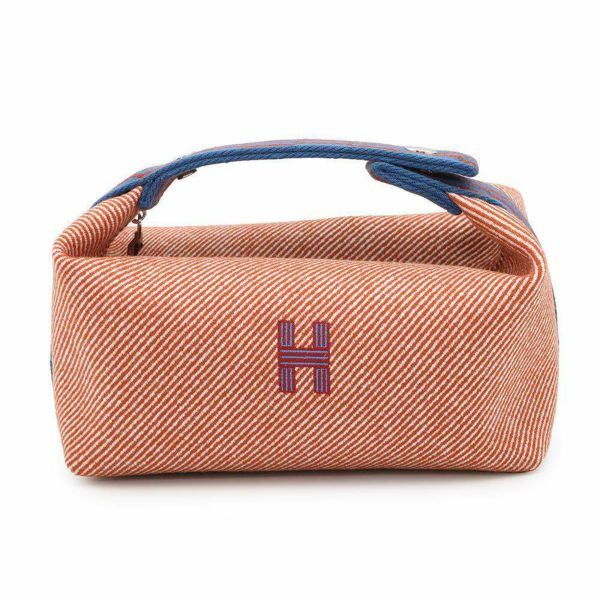 エルメス ポーチ ブリッド・ア・ブラックPM Hナッテ トメット/シルバー金具 キャンバス HERMES