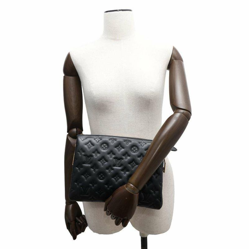 ルイヴィトン ショルダーバッグ モノグラム/ラムスキン クッサンPM M57790 LOUIS VUITTON 3way クラッチ ブラック 黒