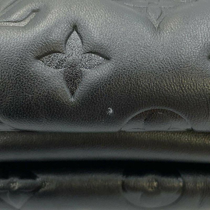 ルイヴィトン ショルダーバッグ モノグラム/ラムスキン クッサンPM M57790 LOUIS VUITTON 3way クラッチ ブラック 黒