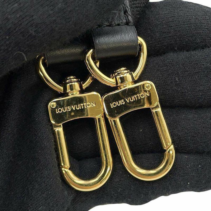 ルイヴィトン ショルダーバッグ モノグラム/ラムスキン クッサンPM M57790 LOUIS VUITTON 3way クラッチ ブラック 黒