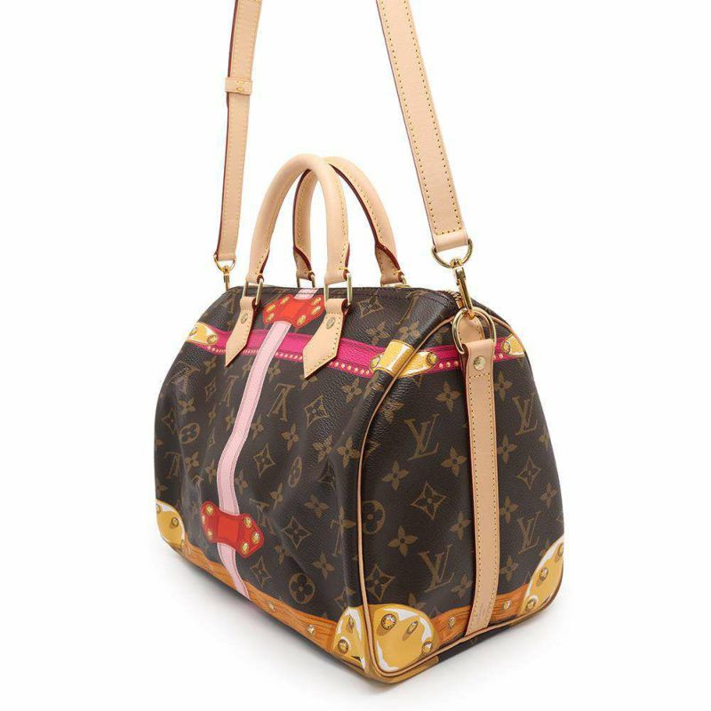 ルイヴィトン ハンドバッグ モノグラム/サマートランク・コレクション スピーディ・バンドリエール30 M41386 LOUIS VUITTON 2way