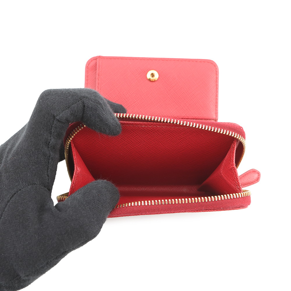 プラダ 二つ折り財布 コンパクトウォレット レザー PRADA