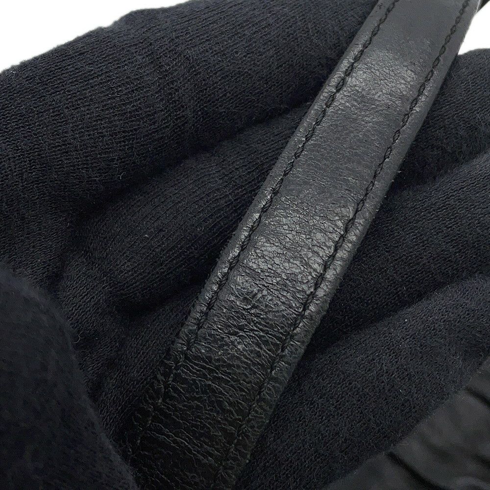 プラダ チェーンショルダーバッグ ロゴ レザー PRADA 2ｗay 黒