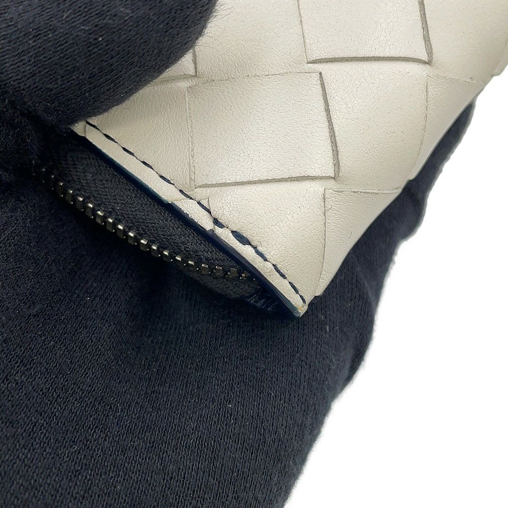 ボッテガヴェネタ 長財布 イントレチャート ラウンドファスナー ロングウォレット バイカラー 749427 BOTTEGA VENETA