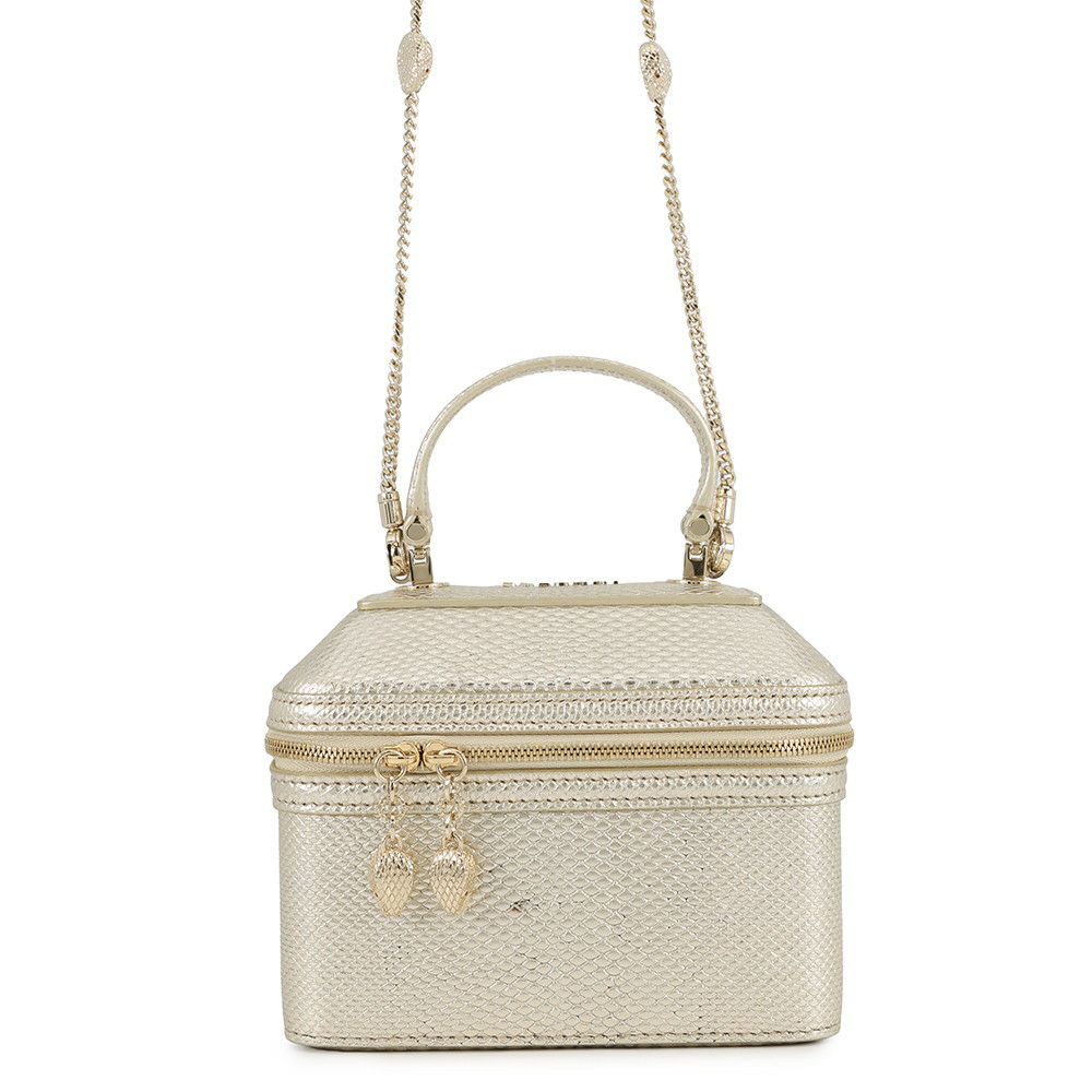 ブルガリ ハンドバッグ セルペンティ バニティバッグ カルング型押しレザー BVLGARI 2way