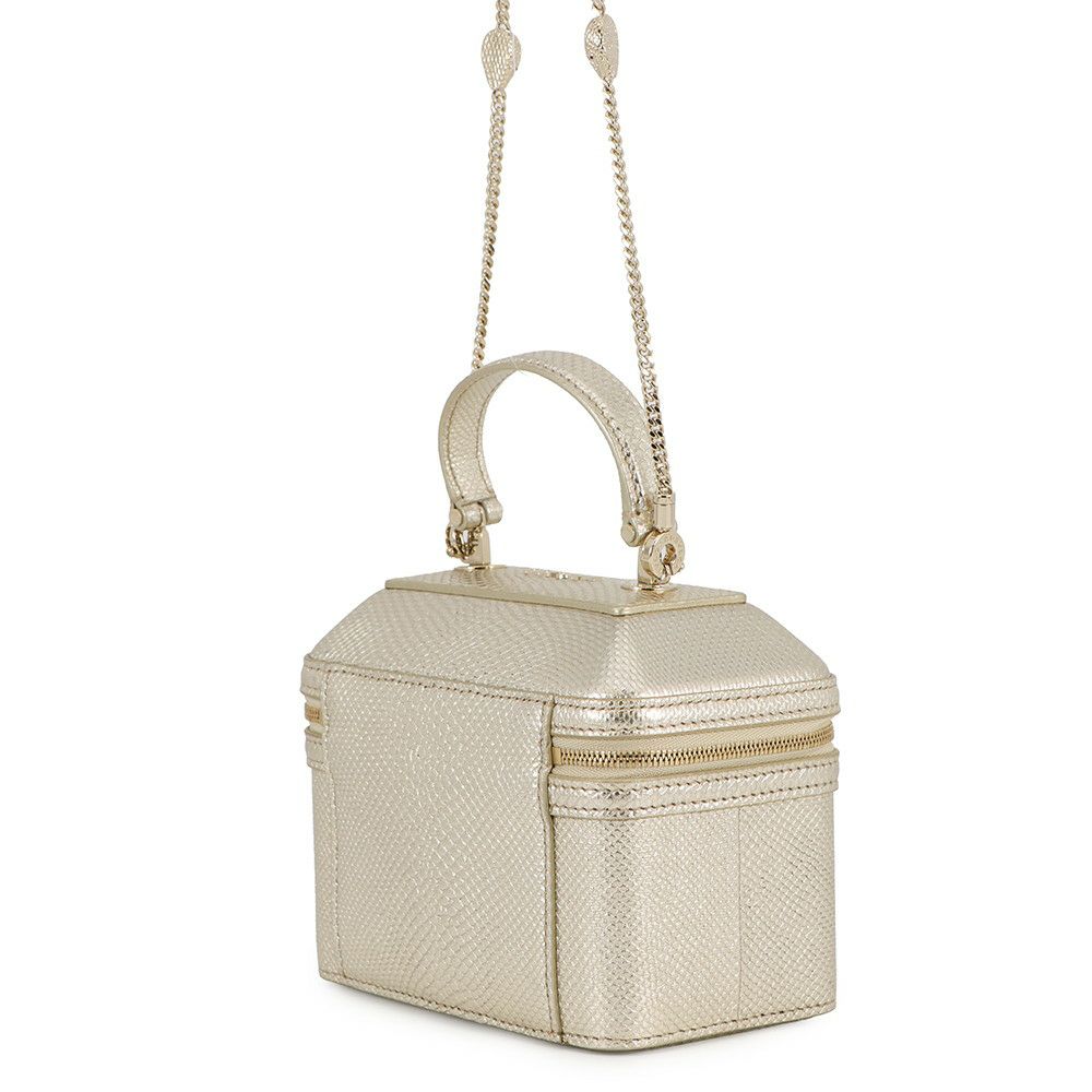 ブルガリ ハンドバッグ セルペンティ バニティバッグ カルング型押しレザー BVLGARI 2way