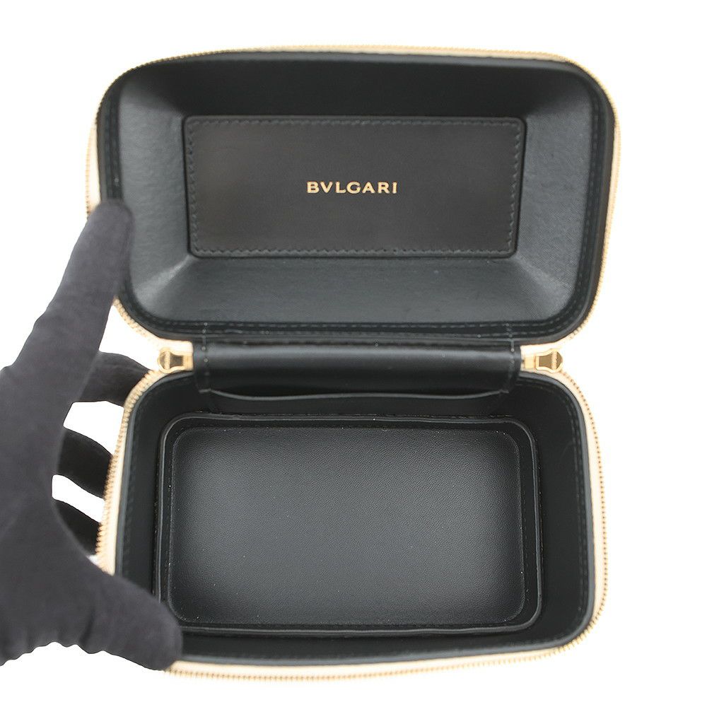 ブルガリ ハンドバッグ セルペンティ バニティバッグ カルング型押しレザー BVLGARI 2way