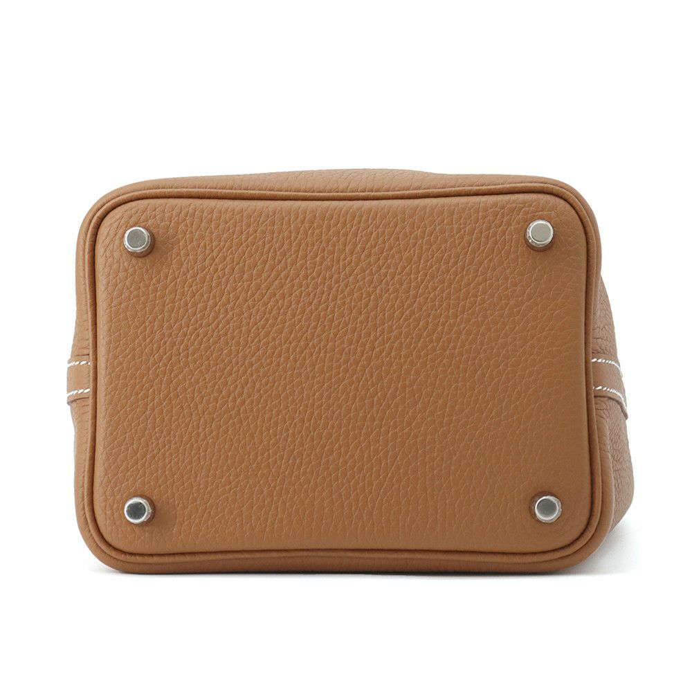 エルメス ハンドバッグ ピコタンロックPM ゴールド/シルバー金具 トリヨンクレマンス U刻印