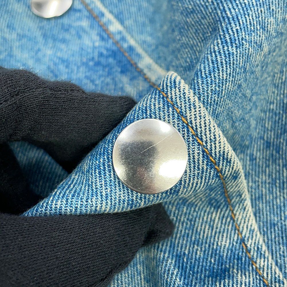 プラダ シャツ オーバーサイズ ダメージ加工 オーガニックデニム シャツ レディースサイズ36 GFC036 PRADA トップス