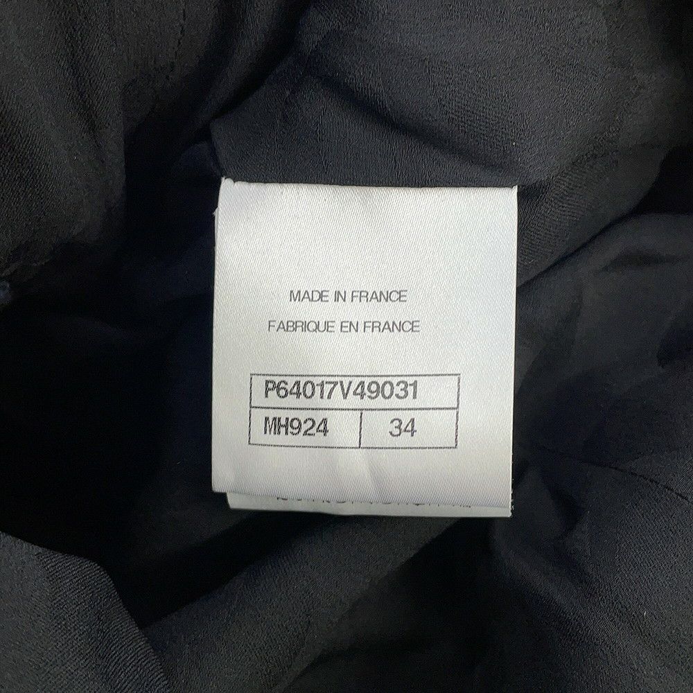 シャネル コート ツイード ダブルブレストコート レディースサイズ34 P64017 CHANEL アウター 黒