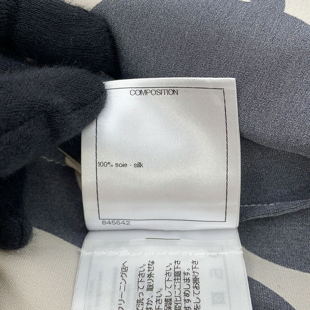 シャネル 半袖シャツ ココマーク ウェーブ シャツ シルク レディースサイズ36 P70211 CHANEL トップス 黒