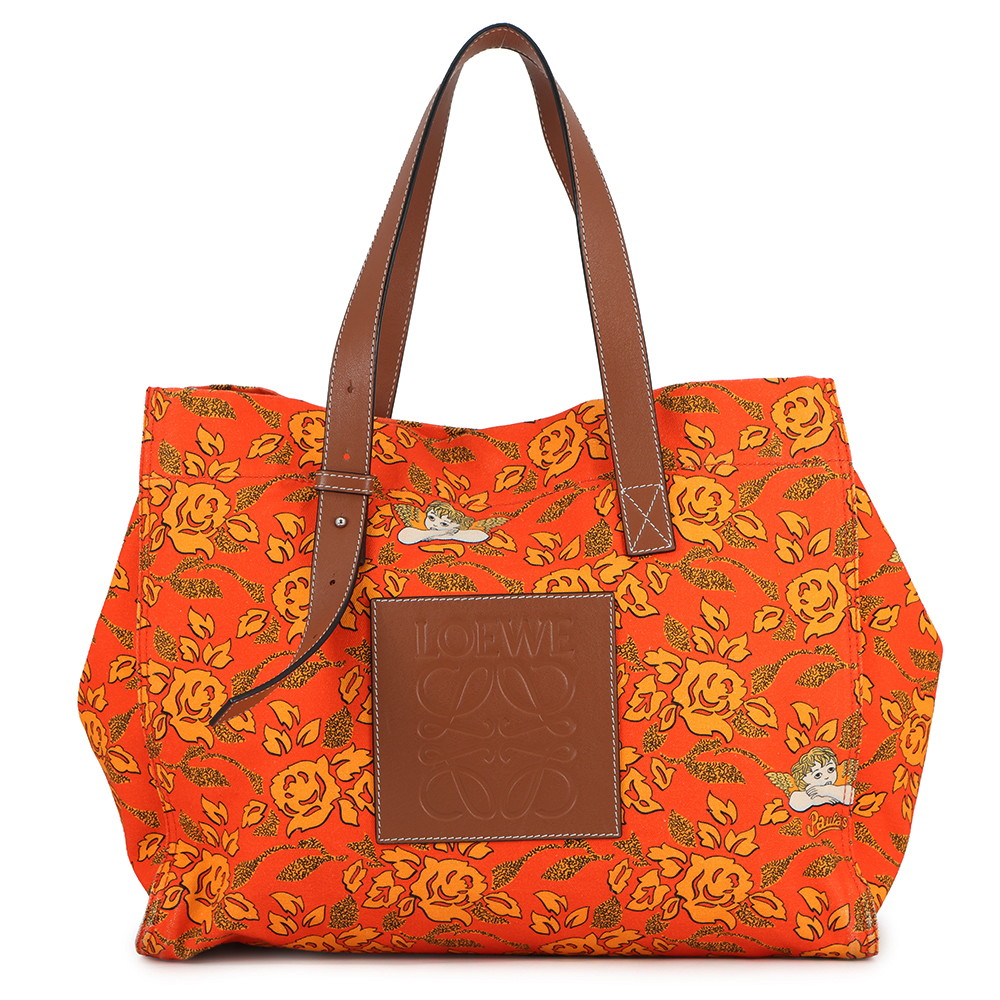 ロエベ トートバッグ パウラズ イビザ アナグラム エンジェル 天使 キャンバス/レザー LOEWE バッグ