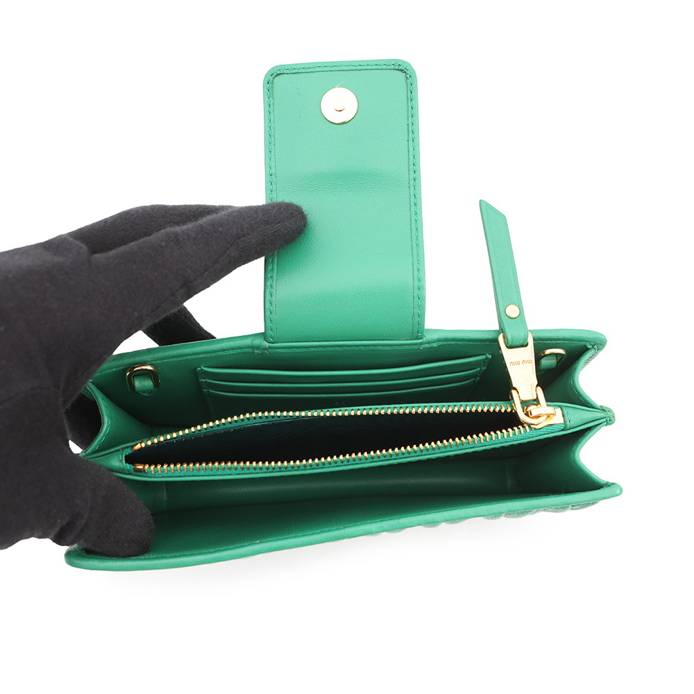 ミュウミュウ チェーンショルダーバッグ マテラッセ レザー 5BP042 Miu Miu