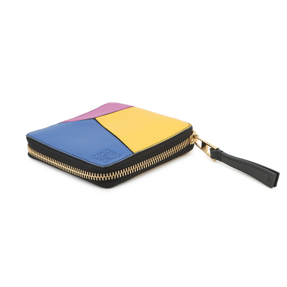 ロエベ 二つ折り財布 アナグラム パズル コンパクト ジップウォレット レザー LOEWE