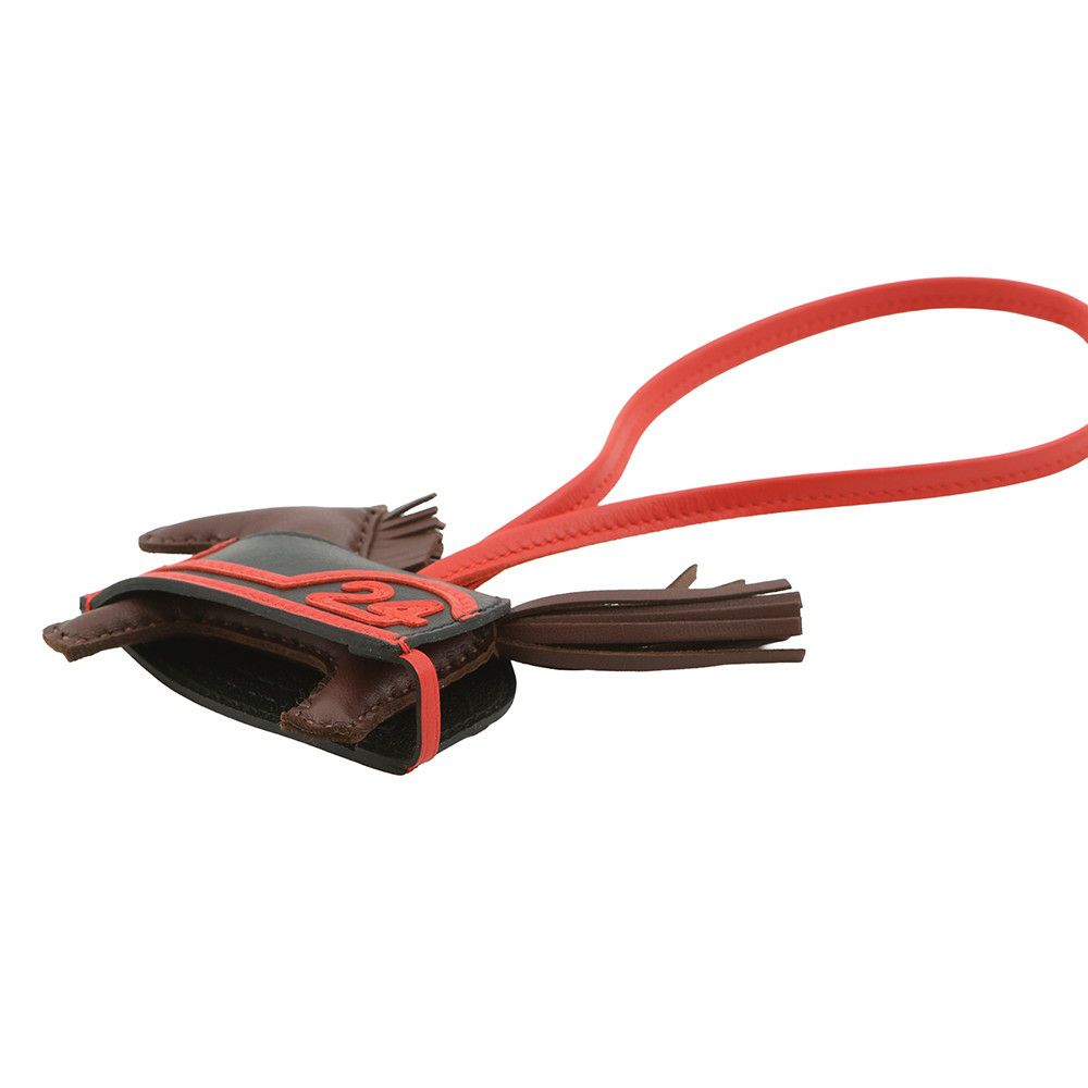 エルメス バッグチャーム ロデオ ロベオ 24 テール /カプシーヌ /ブラック ラムスキン K刻印 HERMES