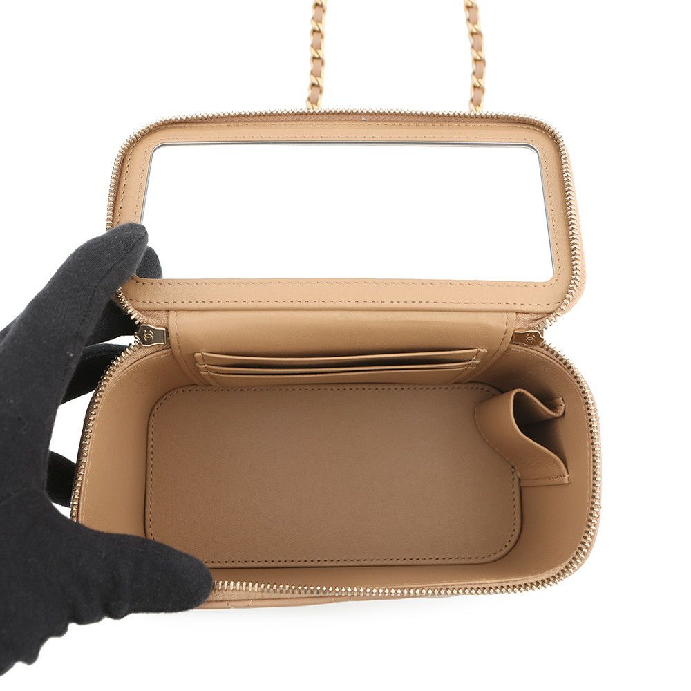 シャネル チェーンショルダーバッグ マトラッセ ココマーク ヴァニティケース ラムスキン AP2199 CHANEL