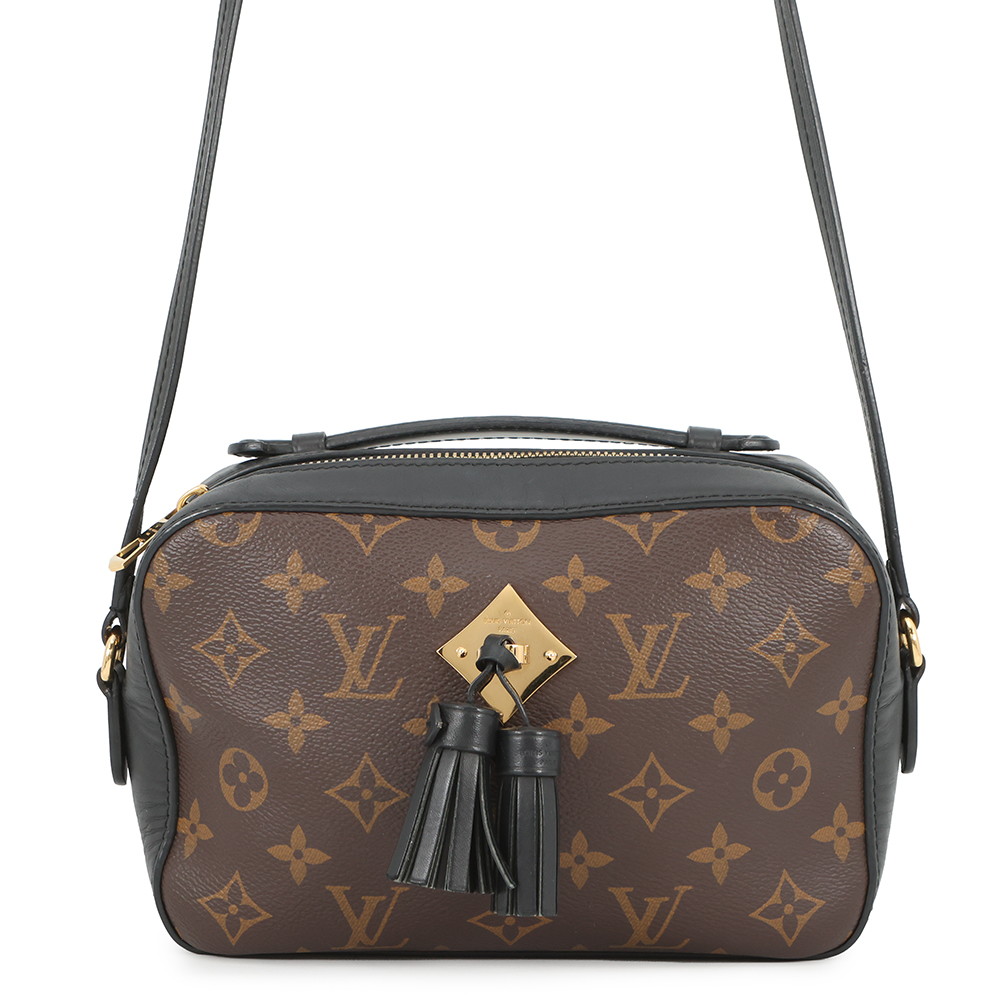 ルイヴィトン ショルダーバッグ モノグラム サントンジュ M43555 LOUIS VUITTON ヴィトン バッグ タッセル ブラック 黒
